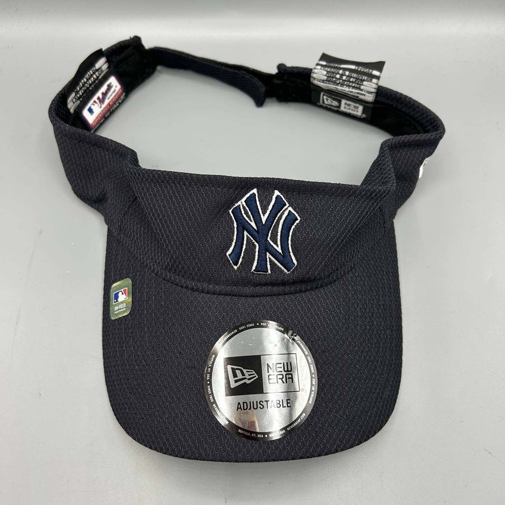 New York Yankees MLB Visor Hat Men Black Embroidered Strap Back Cap